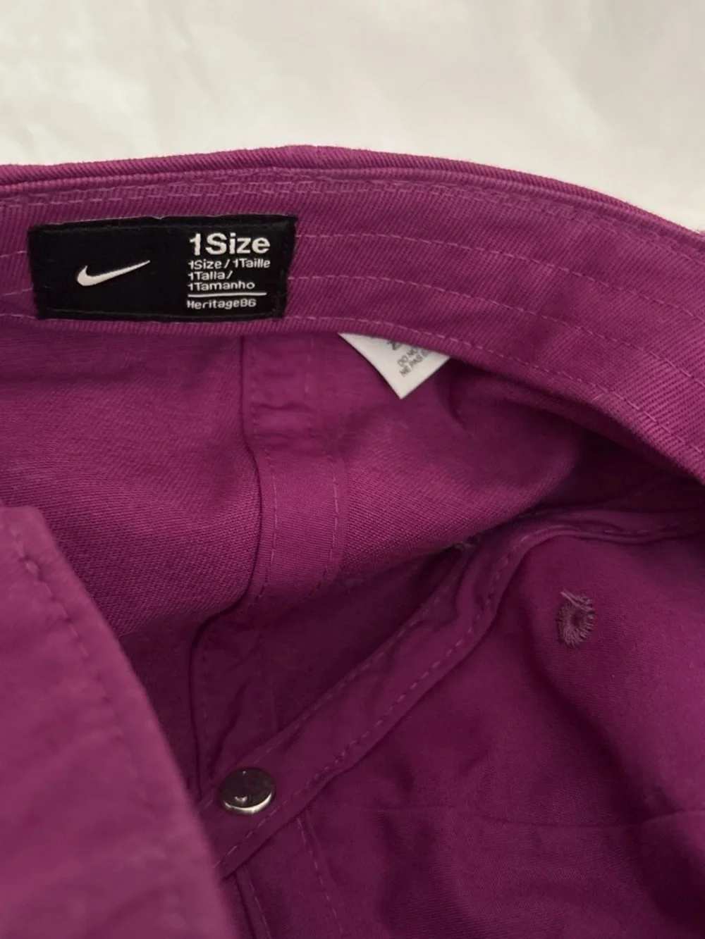 Nike Women's Plum Baseball Cap with White Swoosh